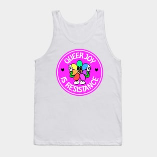 Queer Joy Is Resistance - Cute LGBT Flower Tank Top